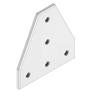 41-170-1 MODULAR SOLUTIONS ALUMINUM CONNECTING PLATE<br>135MM X 135MM FLAT TEE W/HARDWARE